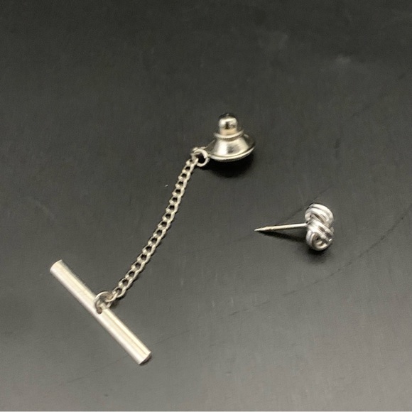 Vintage Knot Tie Tack Silver Tone - Picture 3 of 5